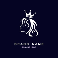 queen logo template design for brand or company