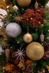 Fototapeta na wymiar ornaments on the Christmas tree. suitable for new year theme