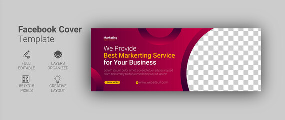 Corporate Facebook Cover Template	
