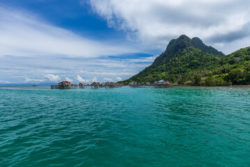 Stilt houses of Bajau sea gypsy people of Semporna, Borneo