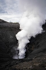 Fototapeta na wymiar ash from Bromo Mountain, Indonesia