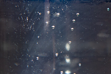 air bubbles in the water beautifully in the light