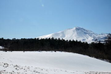 浅間山　軽井沢　雪景色