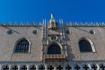 Doge's Palace on San Marco square early in the morning, Venice, Italy