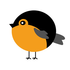 Bird cartoon vector color isolated