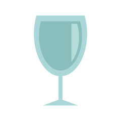Wineglass isolated vector flat style icon