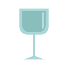 Wineglass isolated vector flat style icon
