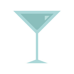Wineglass isolated vector flat style icon