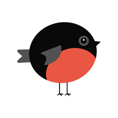 Bird cartoon vector color isolated