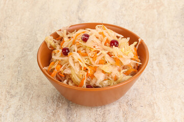 Fermented cabbage - sauerkraut in the bowl