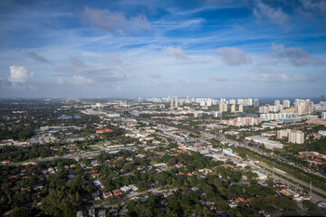 Fototapeta na wymiar Miami from a helicopter