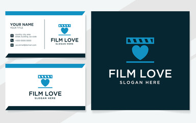 Film love logo suitable for company with business card template
