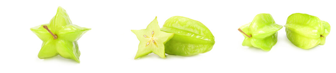 Collection of star apple isolated on a white background with clipping path