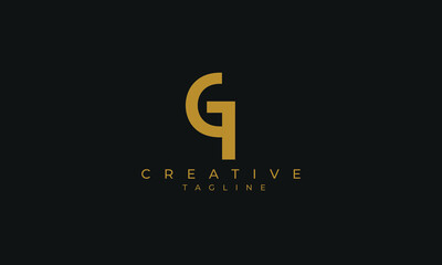 CF and GF is creative logo with two color and classic design.