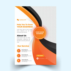 Modern flyer poster template business Premium Vector
