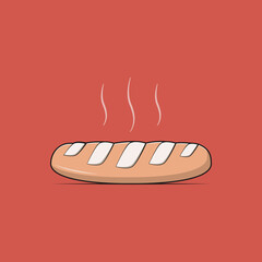 Sliced Bread cartoon style icon illustration