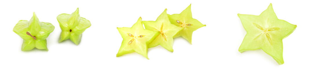 Group of carambola on a background