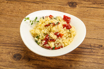 Vegetarian uisine - couscous with vegetables