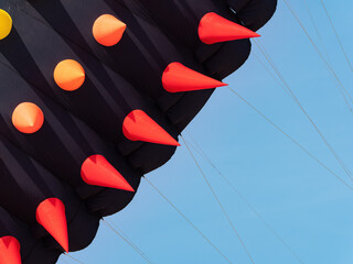 Detail of black bol kite