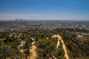Skyline of a big city of Los Angeles