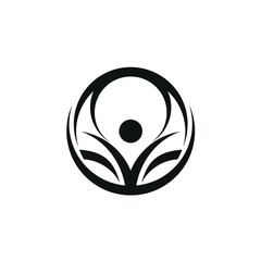 People Lotus Blooming Flowers Logo Design Inspiration