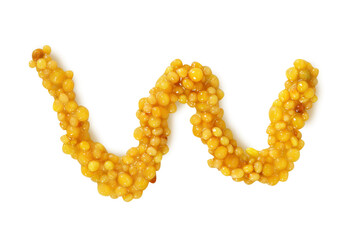 French mustard on isolated white background
