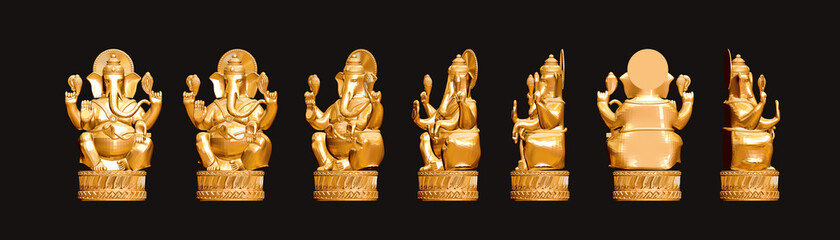 Indian god 3ds model, Lord Ganesha Statue 3d model from different angles, Matte Painting of indian god for vfx and movie post production projects