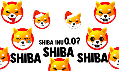 Obraz na płótnie Canvas Shiba Inu Gang Print