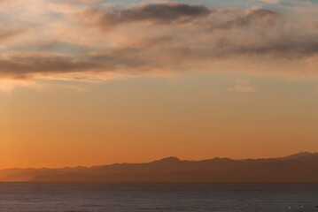 seascape on the coast of Boccadasse in Genoa in Liguria