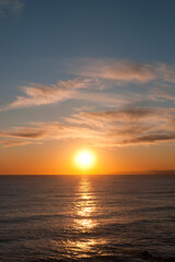 seascape on the coast of Boccadasse in Genoa in Liguria