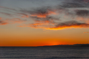 seascape on the coast of Boccadasse in Genoa in Liguria