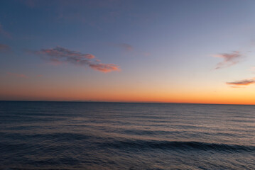seascape on the coast of Boccadasse in Genoa in Liguria