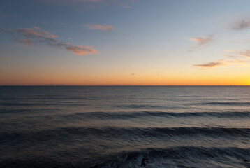 seascape on the coast of Boccadasse in Genoa in Liguria