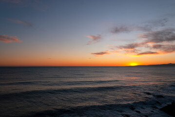 seascape on the coast of Boccadasse in Genoa in Liguria