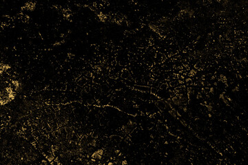 Yellow overlay concrete surface with cracks for texture background