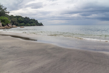 Sandy beach in Batu Ferringhi, Penang Island