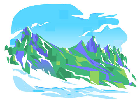 Paesaggio invernale di montagna innevata