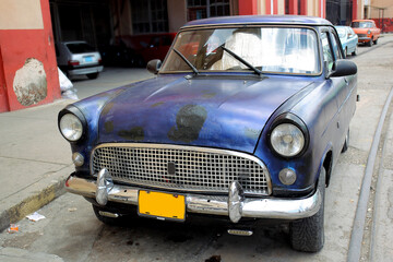 A very old American car in Havana, Cuba