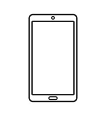 Cell phone thin icon vector illustration