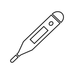 Termometre thin icon on white background