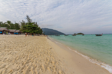 Sunset at Ko Lipe island in Thailand