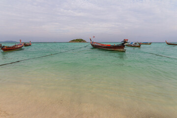 Sunset at Ko Lipe island in Thailand