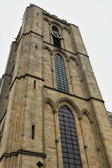 Fototapeta na wymiar Ripon Cathedral clock tower.