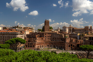 Fototapeta na wymiar aerial view of Vatican city, old historical buildings , view of Rome , cityscape photography of Rome Italy 