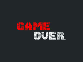 Game over  logo design. Vector illustration. Eps 10