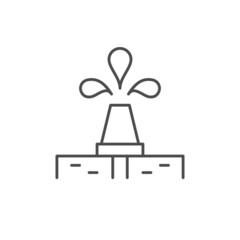 Oil rig line outline icon