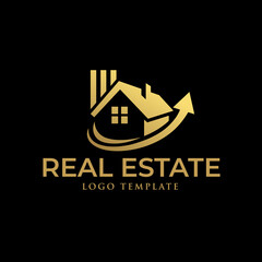 Real Estate Gold Logo Template