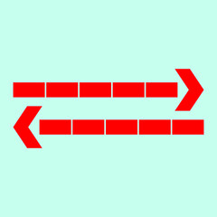 Red arrow icon vector EPS- 10