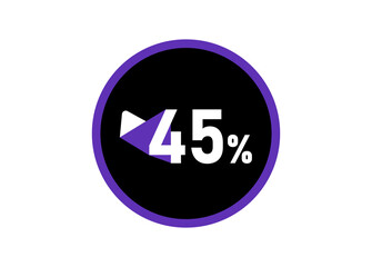 45% Round design vector, 45 percent images