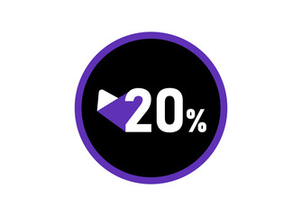 20% Round design vector, 20 percent images